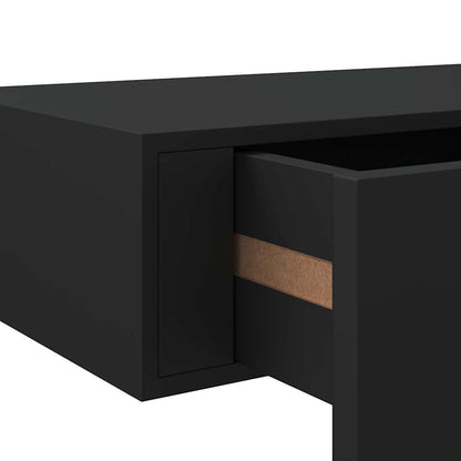 Scaffali con Cassetti da Parete 2 pz Neri 40x23,5x10 cm MDF | homemem39