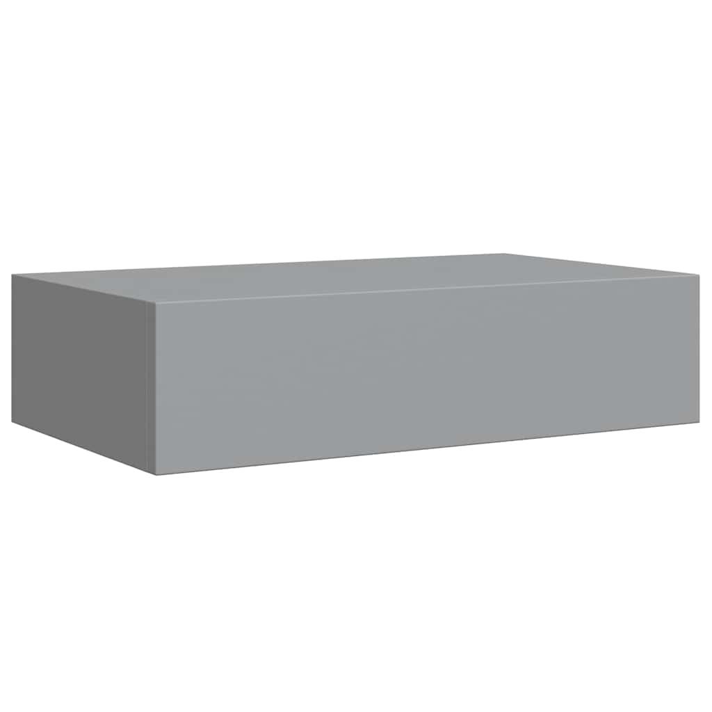 Scaffale con Cassetti da Parete Grigio 40x23,5x10 cm in MDF | homemem39