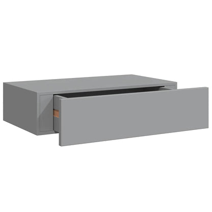 Scaffali con Cassetti da Parete 2 pz Grigi 40x23,5x10 cm MDF | homemem39