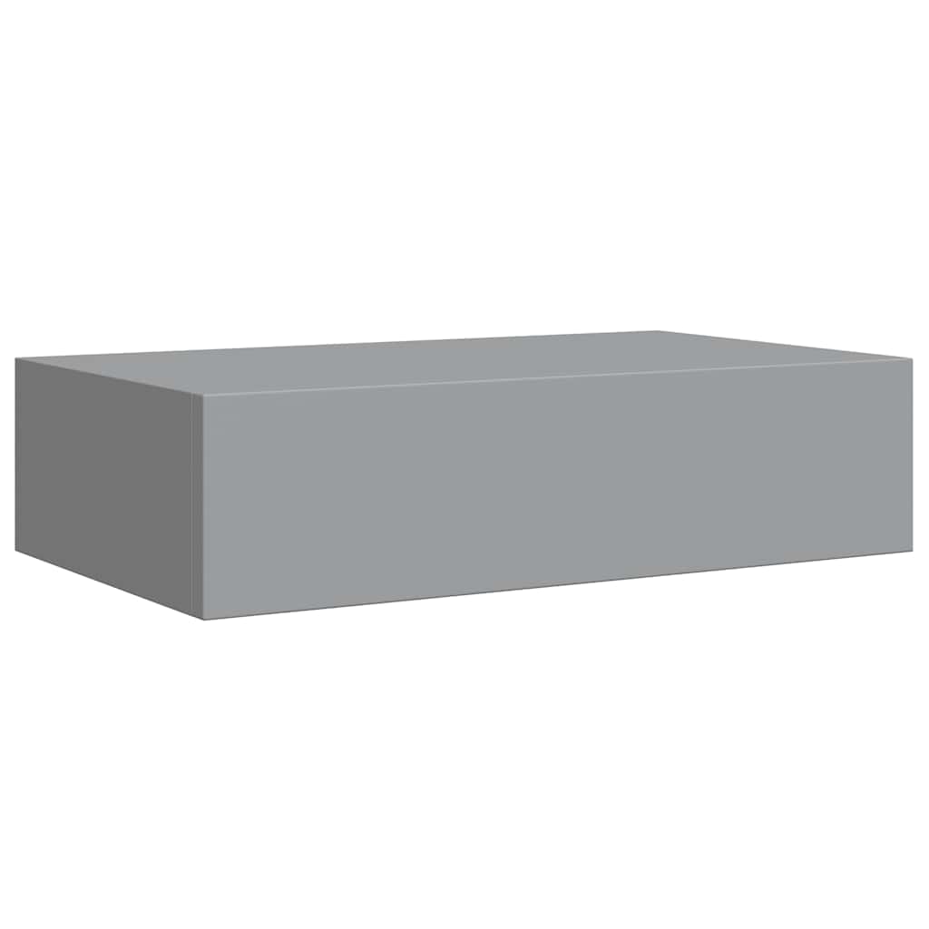 Scaffali con Cassetti da Parete 2 pz Grigi 40x23,5x10 cm MDF | homemem39
