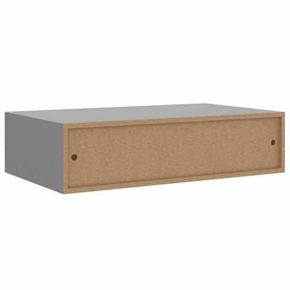 Scaffali con Cassetti da Parete 2 pz Grigi 40x23,5x10 cm MDF