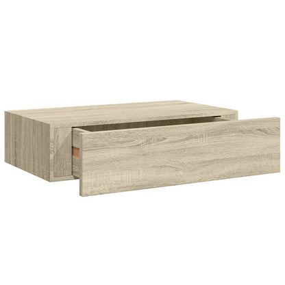 Scaffale con Cassetti da Parete Rovere 40x23,5x10 cm in MDF | homemem39