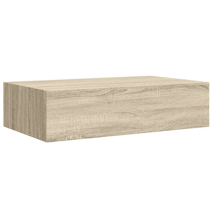 Scaffale con Cassetti da Parete Rovere 40x23,5x10 cm in MDF | homemem39