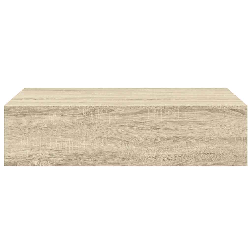 Scaffale con Cassetti da Parete Rovere 40x23,5x10 cm in MDF | homemem39