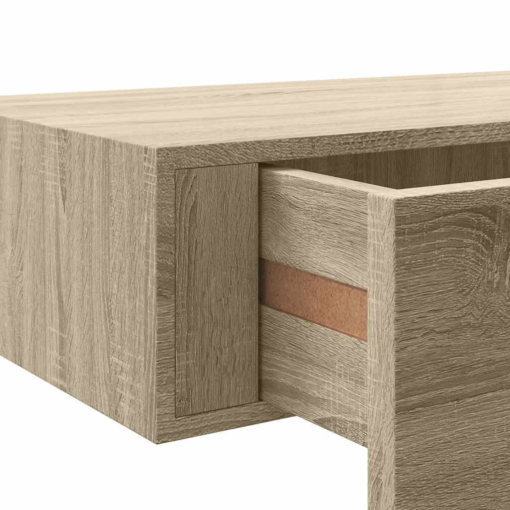 Scaffale con Cassetti da Parete Rovere 40x23,5x10 cm in MDF | homemem39