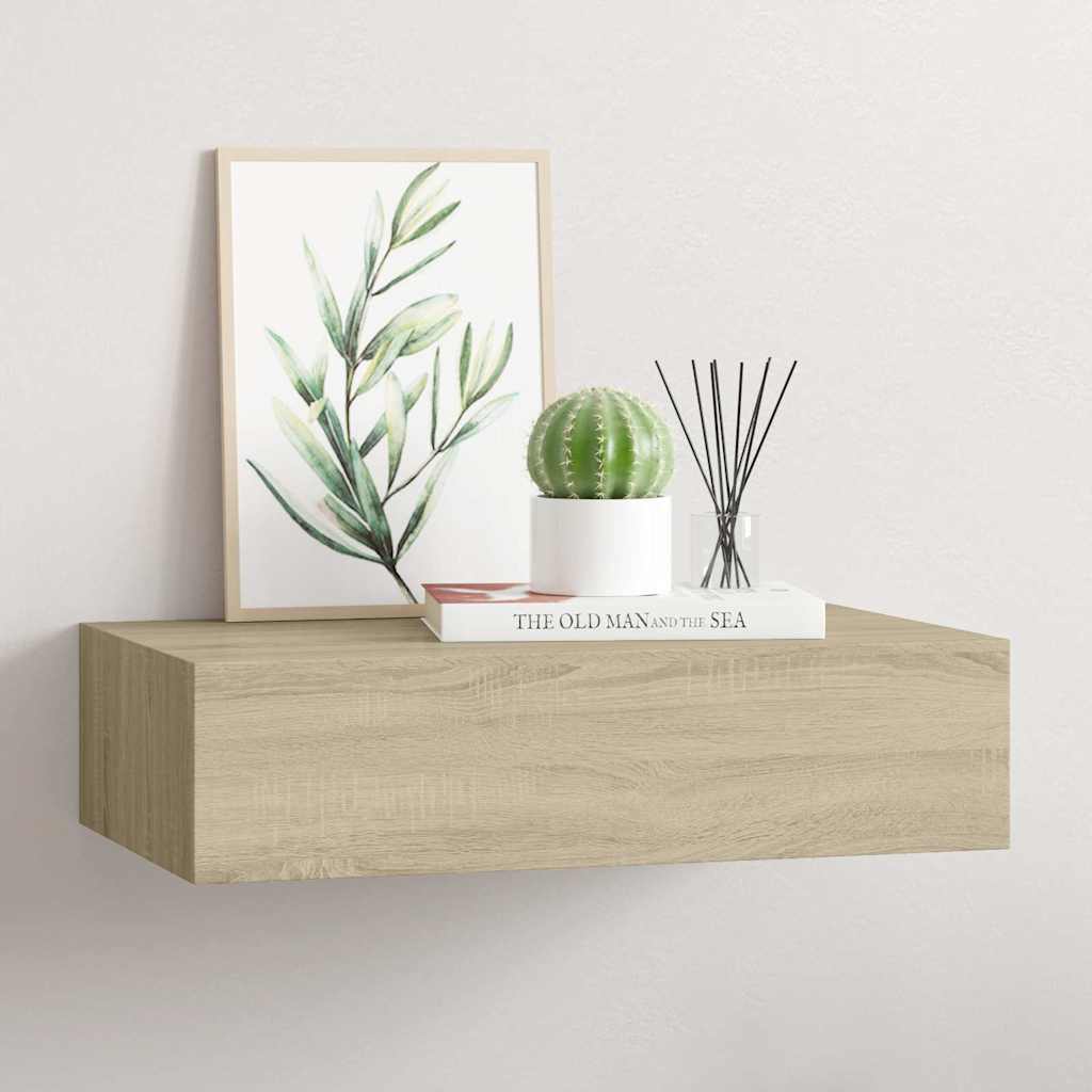Scaffale con Cassetti da Parete in MDF
