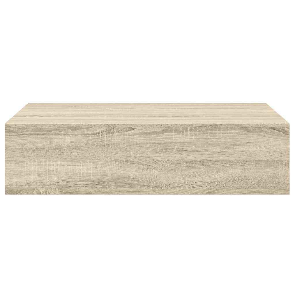 Scaffali con Cassetti da Parete 2 pz Rovere 40x23,5x10 cm MDF | homemem39