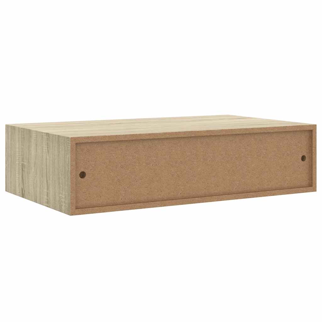 Scaffali con Cassetti da Parete 2 pz Rovere 40x23,5x10 cm MDF | homemem39