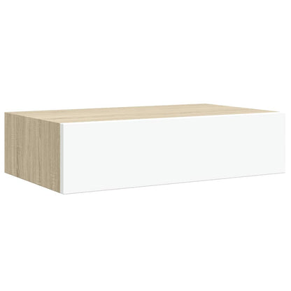 Scaffali con Cassetti 2 pz Rovere e Bianco 40x23,5x10 cm in MDF | homemem39
