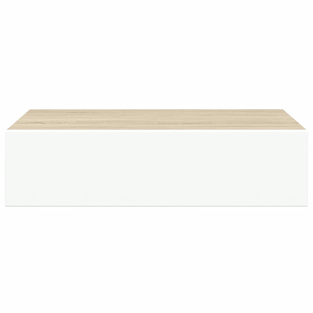 Scaffali con Cassetti 2 pz Rovere e Bianco 40x23,5x10 cm in MDF | homemem39