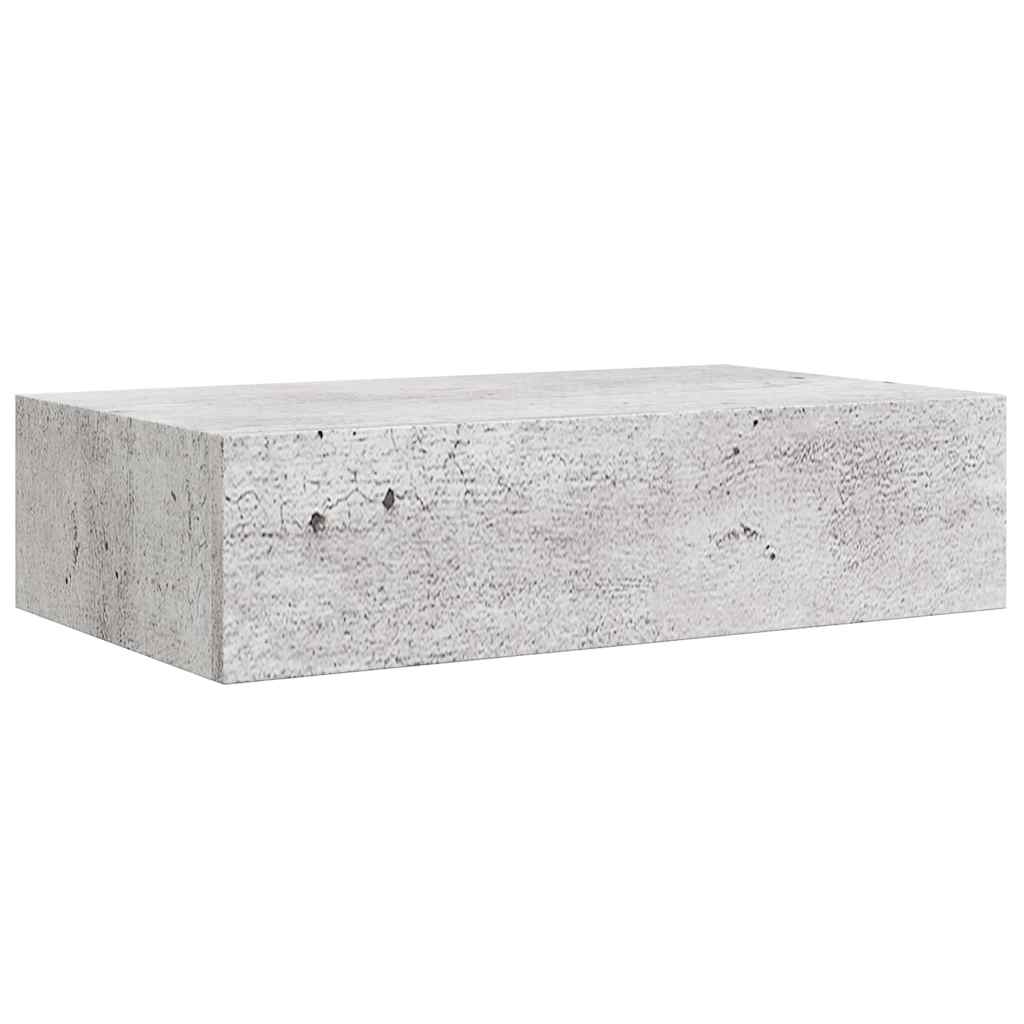 Scaffale con Cassetti da Parete Grigio Cemento 40x23,5x10cm MDF | homemem39