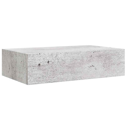 Scaffale con Cassetti da Parete Grigio Cemento 40x23,5x10cm MDF | homemem39
