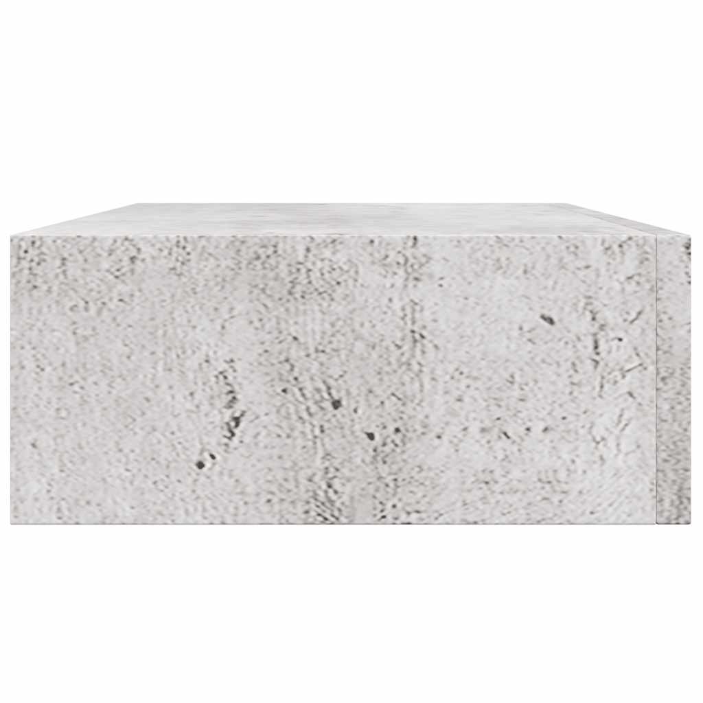Scaffale con Cassetti da Parete Grigio Cemento 40x23,5x10cm MDF | homemem39