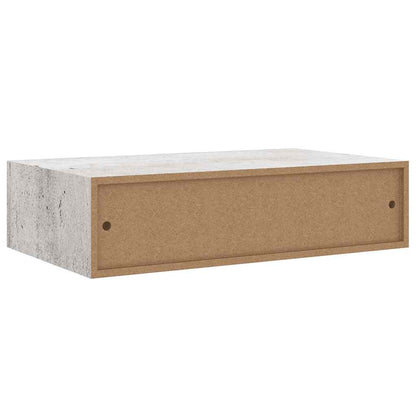 Scaffale con Cassetti da Parete Grigio Cemento 40x23,5x10cm MDF | homemem39