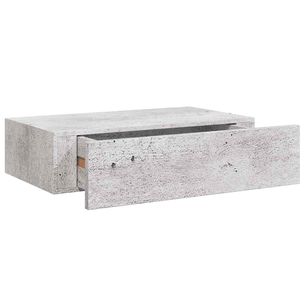 Scaffali con Cassetti 2 pz Grigio Cemento 40x23,5x10 cm in MDF | homemem39