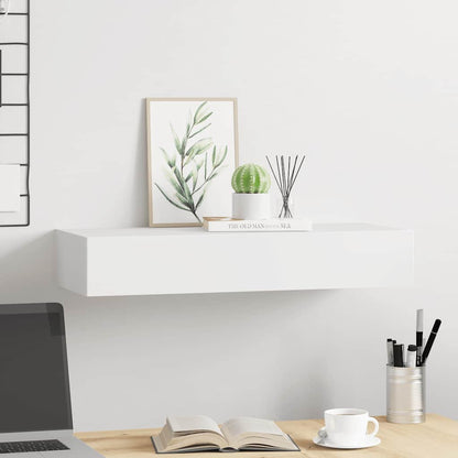 Scaffale con Cassetti da Parete Bianco 60x23,5x10 cm in MDF | homemem39