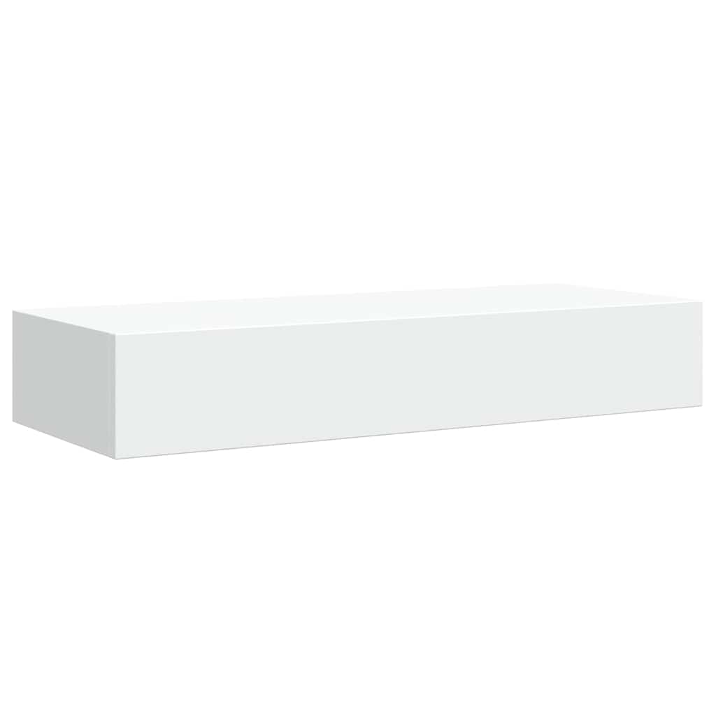 Scaffali con Cassetti da Parete 2 pz Bianchi 60x23,5x10 cm MDF | homemem39