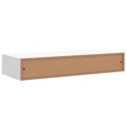 Scaffali con Cassetti da Parete 2 pz Bianchi 60x23,5x10 cm MDF | homemem39
