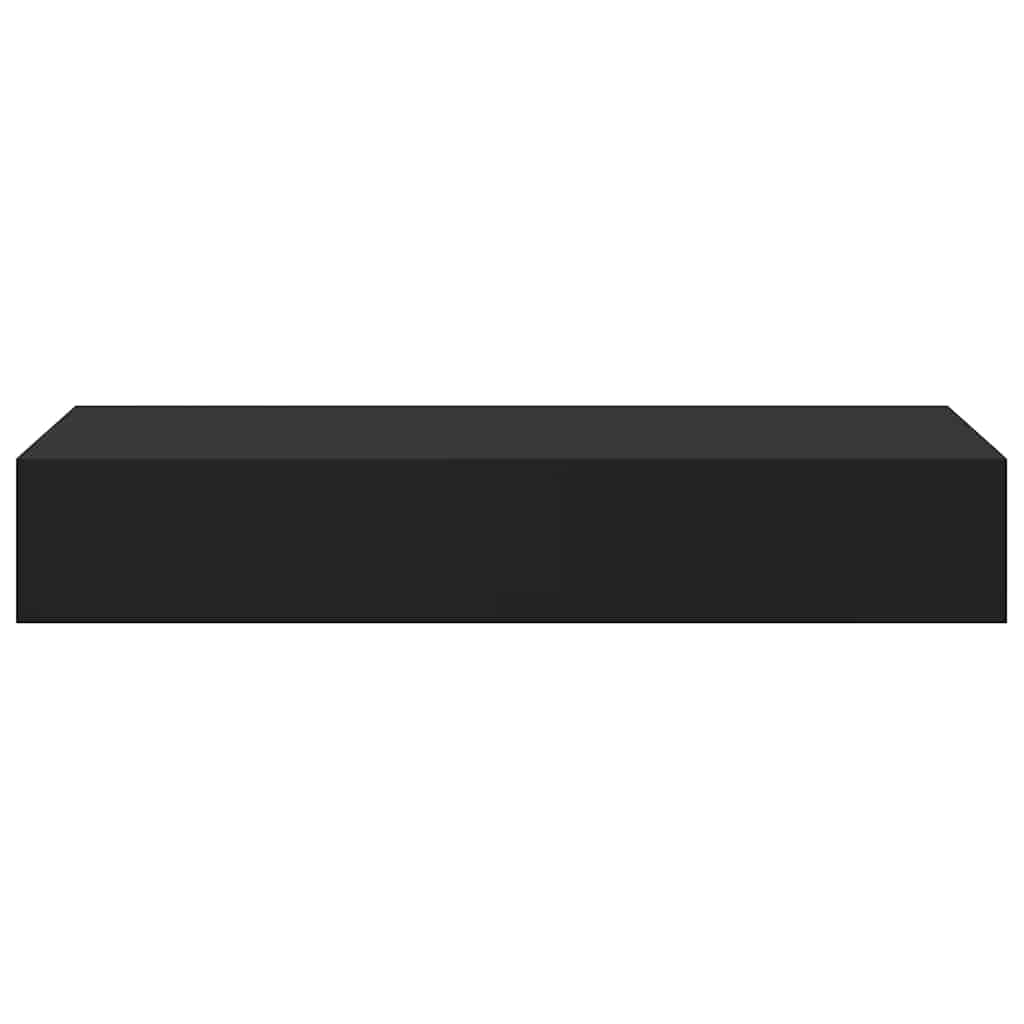 Scaffale con Cassetti da Parete Nero 60x23,5x10 cm in MDF | homemem39