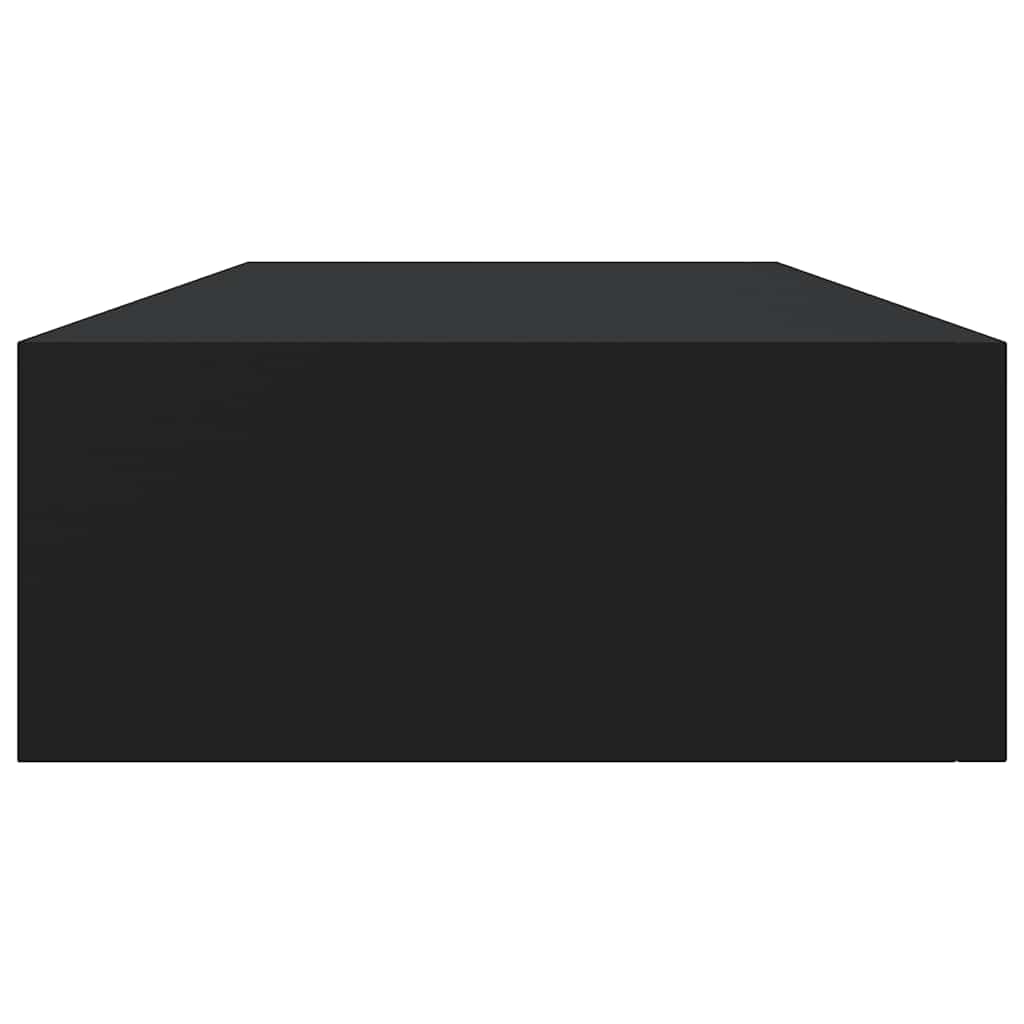 Scaffale con Cassetti da Parete Nero 60x23,5x10 cm in MDF | homemem39