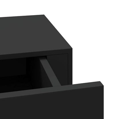 Scaffale con Cassetti da Parete Nero 60x23,5x10 cm in MDF | homemem39