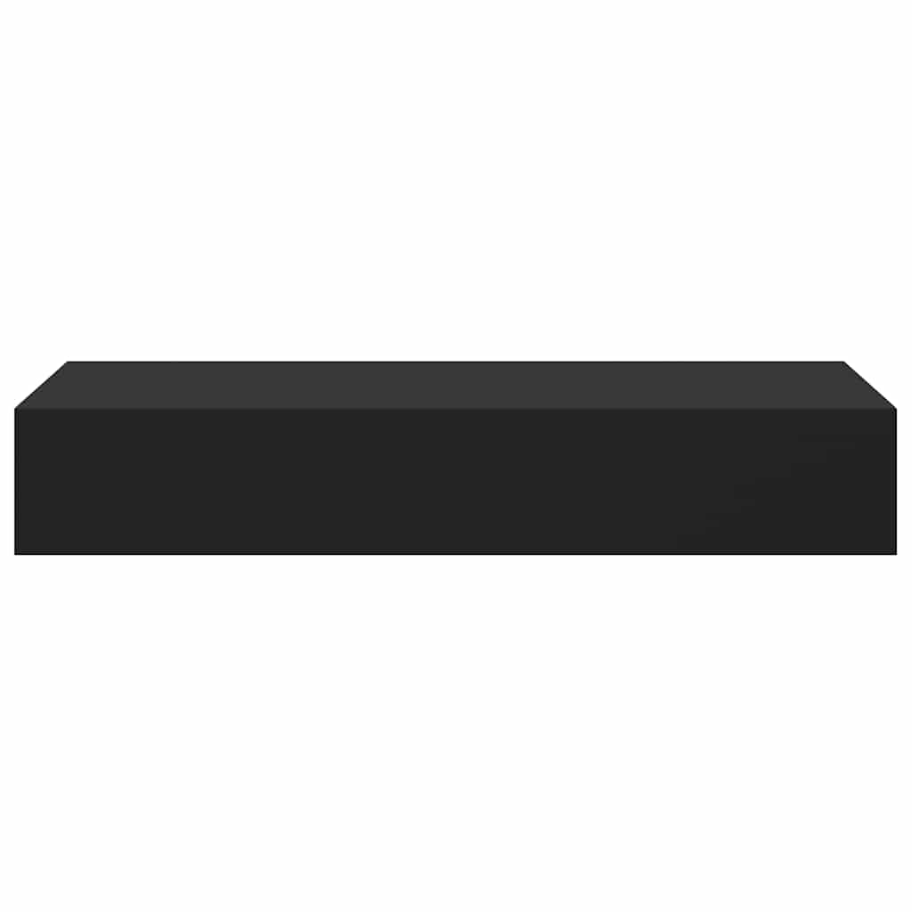 Scaffali con Cassetti da Parete 2 pz Neri 60x23,5x10 cm MDF | homemem39