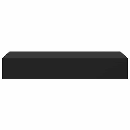 Scaffali con Cassetti da Parete 2 pz Neri 60x23,5x10 cm MDF | homemem39