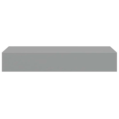 Scaffali con Cassetti da Parete 2 pz Grigi 60x23,5x10 cm MDF | homemem39