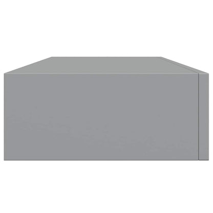 Scaffali con Cassetti da Parete 2 pz Grigi 60x23,5x10 cm MDF | homemem39
