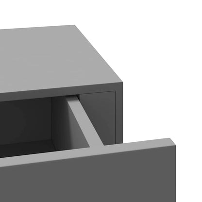 Scaffali con Cassetti da Parete 2 pz Grigi 60x23,5x10 cm MDF | homemem39