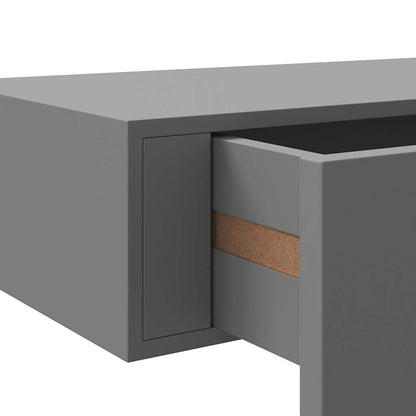 Scaffali con Cassetti da Parete 2 pz Grigi 60x23,5x10 cm MDF | homemem39