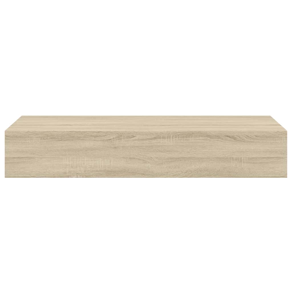 Scaffale con Cassetti da Parete Rovere 60x23,5x10 cm in MDF | homemem39