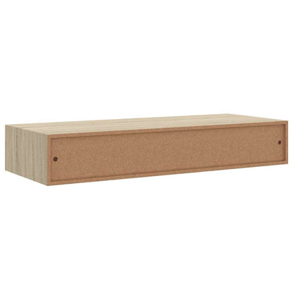 Scaffale con Cassetti da Parete Rovere 60x23,5x10 cm in MDF | homemem39