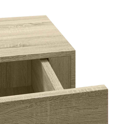 Scaffale con Cassetti da Parete Rovere 60x23,5x10 cm in MDF | homemem39