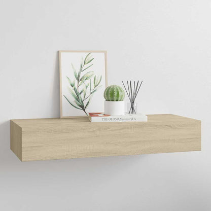 Scaffale con Cassetti da Parete Rovere 60x23,5x10 cm in MDF | homemem39