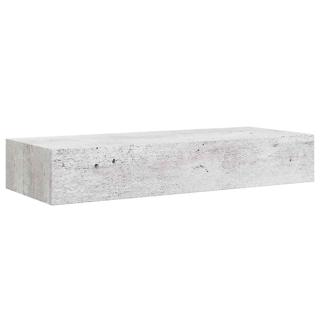 Scaffale con Cassetti da Parete Grigio Cemento 60x23,5x10cm MDF | homemem39
