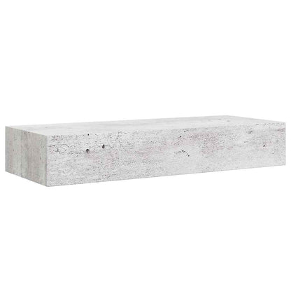 Scaffale con Cassetti da Parete Grigio Cemento 60x23,5x10cm MDF | homemem39