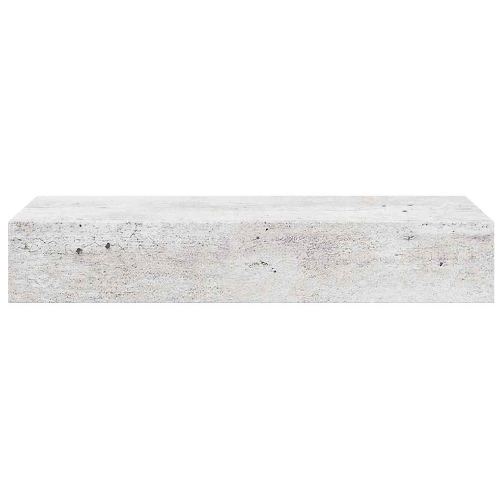 Scaffale con Cassetti da Parete Grigio Cemento 60x23,5x10cm MDF | homemem39