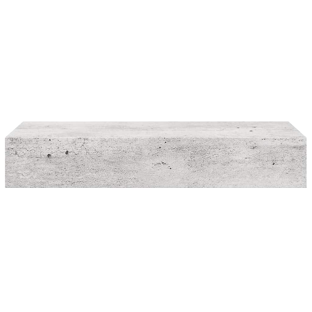 Scaffali con Cassetti 2 pz Grigio Cemento 60x23,5x10 cm in MDF