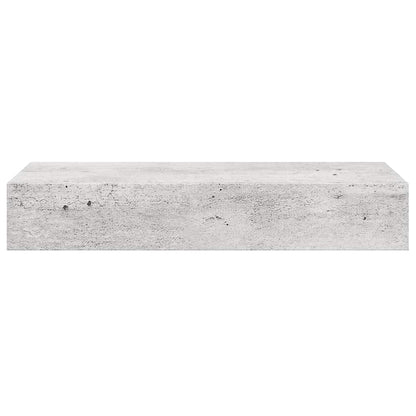 Scaffali con Cassetti 2 pz Grigio Cemento 60x23,5x10 cm in MDF