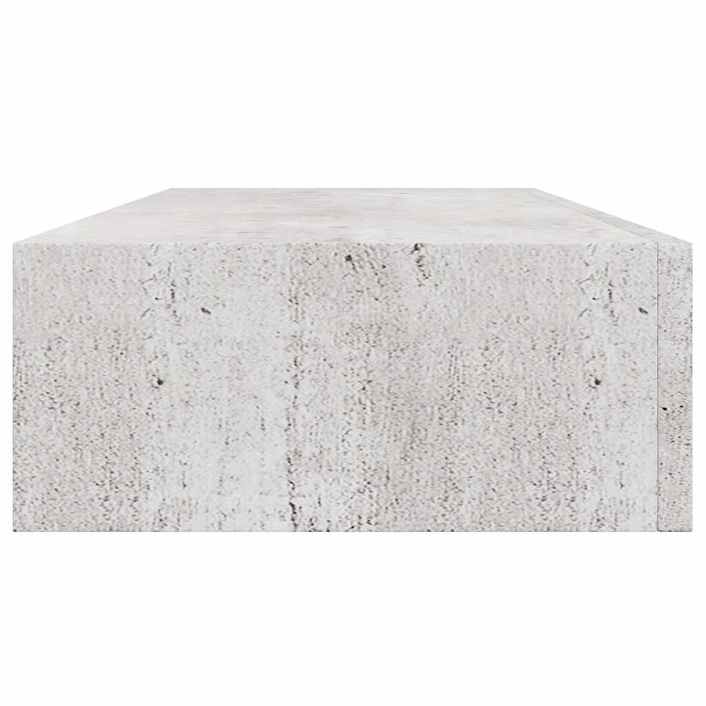 Scaffali con Cassetti 2 pz Grigio Cemento 60x23,5x10 cm in MDF
