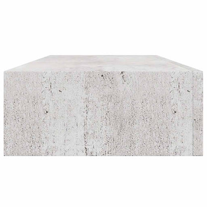 Scaffali con Cassetti 2 pz Grigio Cemento 60x23,5x10 cm in MDF