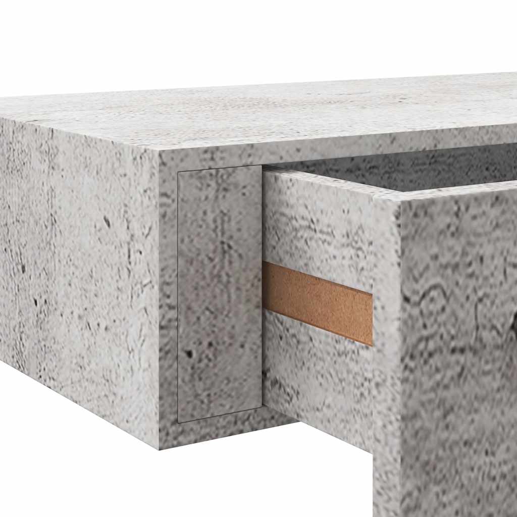 Scaffali con Cassetti 2 pz Grigio Cemento 60x23,5x10 cm in MDF | homemem39