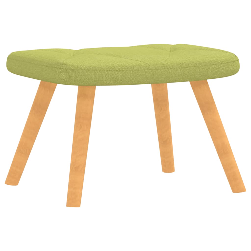 Poltrona Relax con Poggiapiedi Verde in Tessuto | homemem39