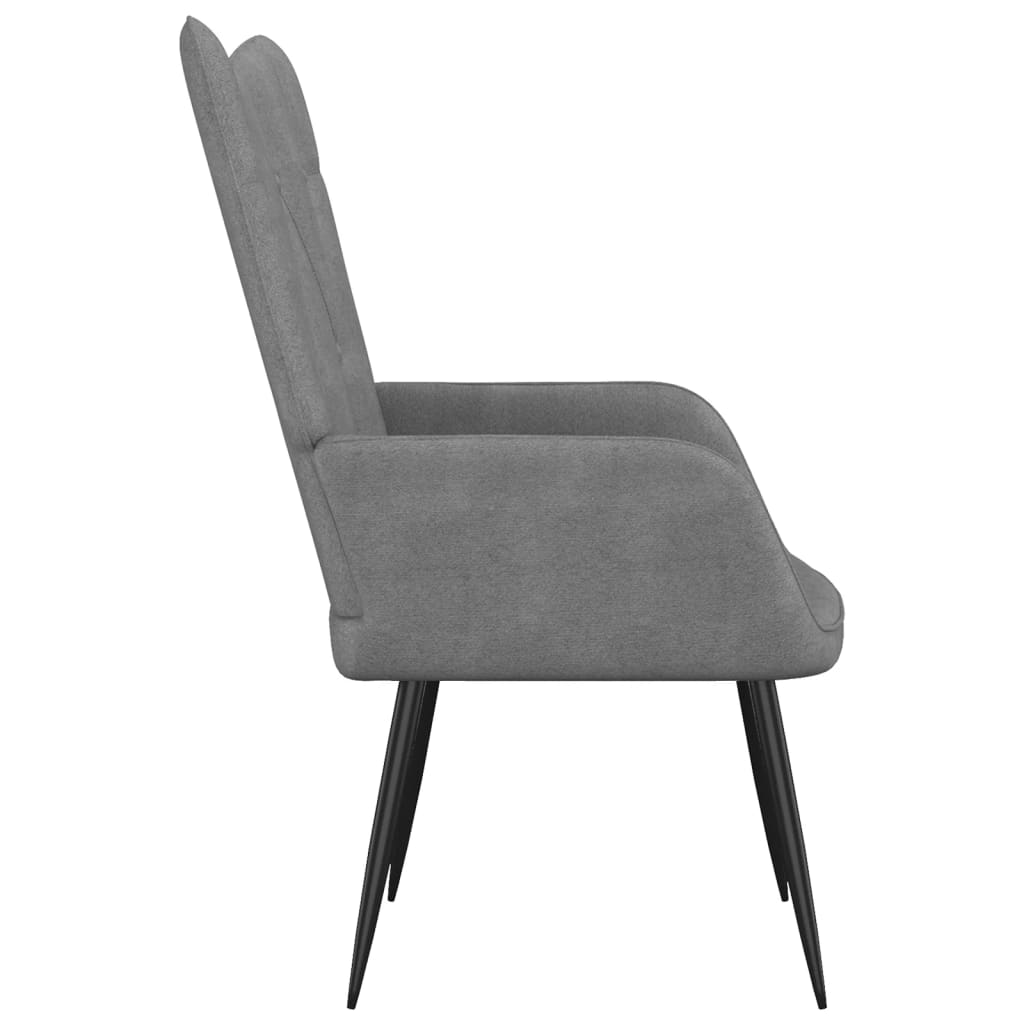 Dark Gray Relax Armchair in Fabric