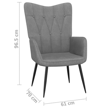 Dark Gray Relax Armchair in Fabric