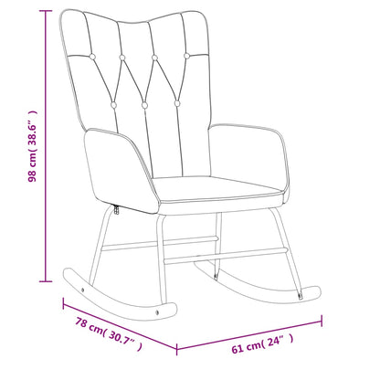 Cream Rocking Chair in Fabric