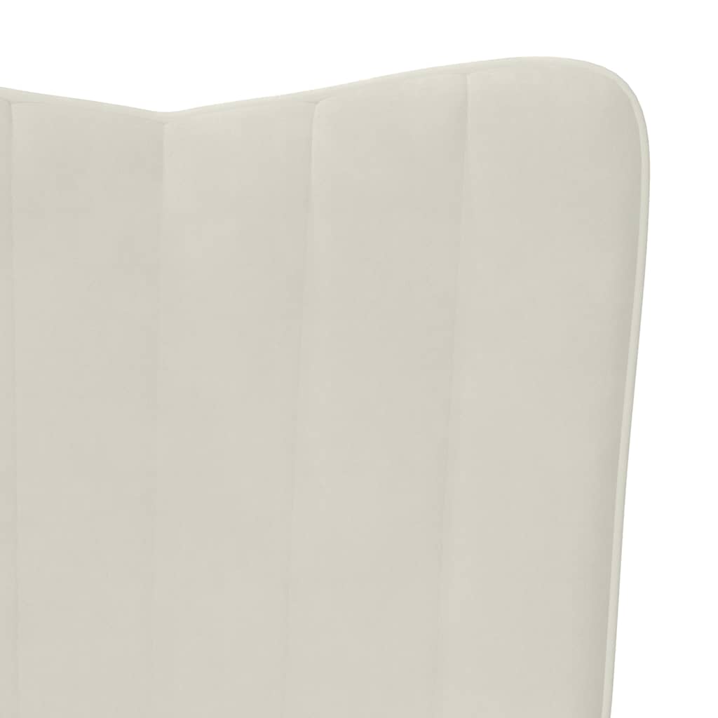 Poltrona Relax Bianco Crema in Velluto