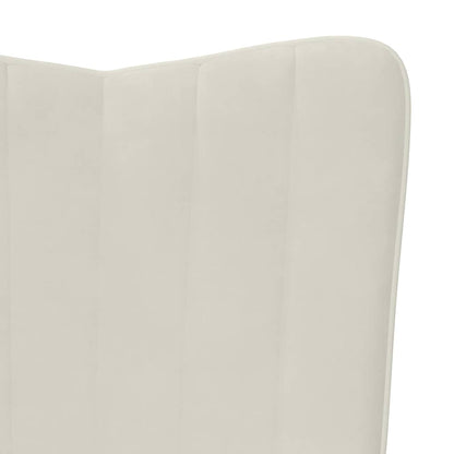 Poltrona Relax Bianco Crema in Velluto