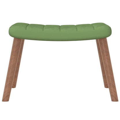 Poltrona Relax con Poggiapiedi Verde Chiaro in Velluto | homemem39